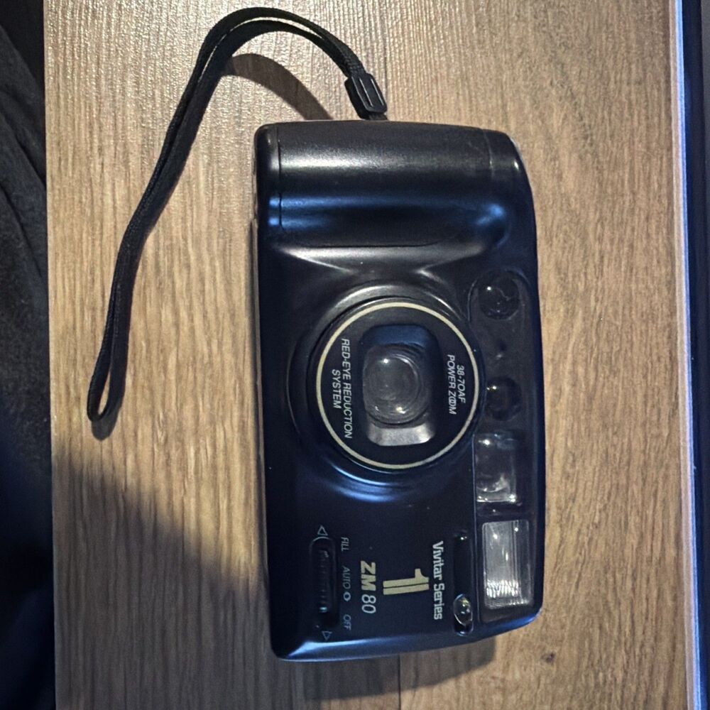 Vivitar Series 1 ZM80 35mm Film Point and Shoot Camera Black Tested